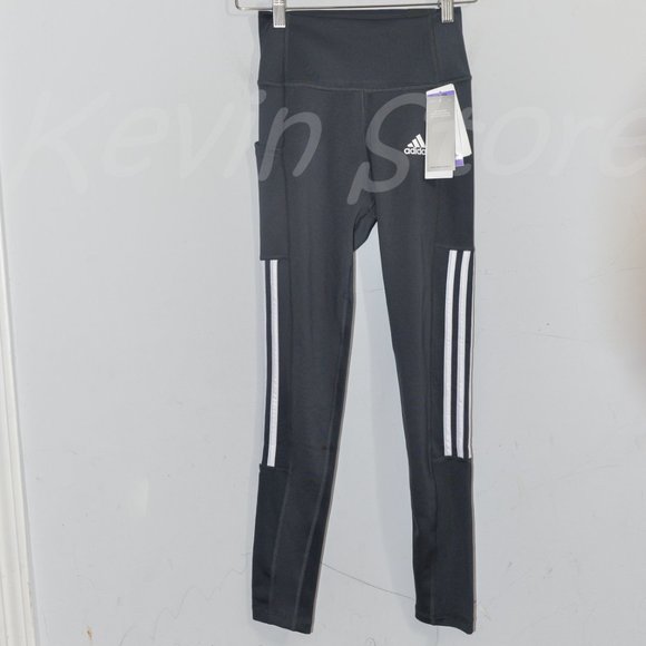 Adidas Women Ladies' 3-Stripe Tight with Mesh in Gray - Picture 6 of 10